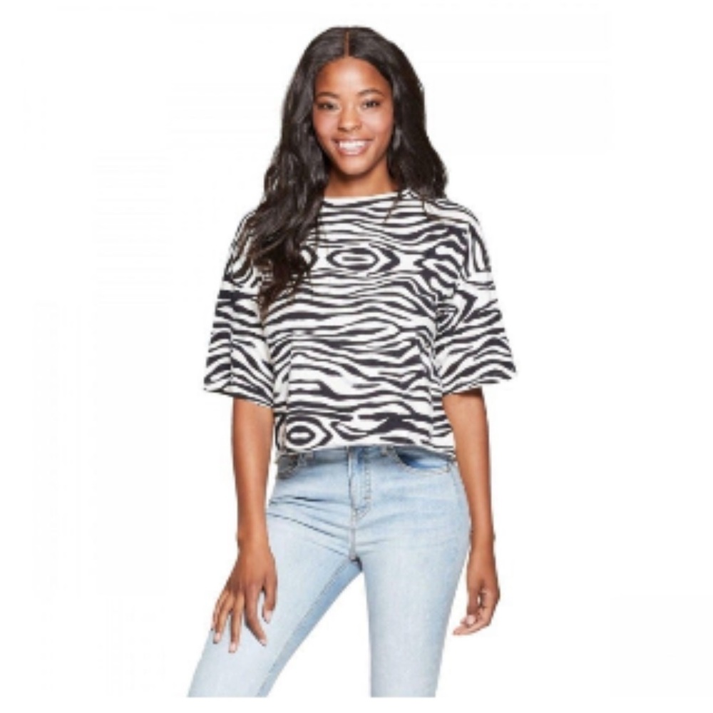 Grayson Threads | Crop-top Zebra Print